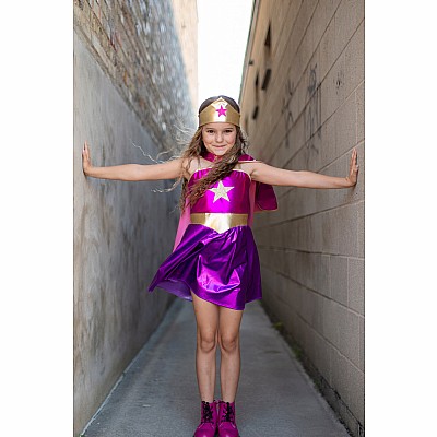 Superhero Star Dress, Cape & Headpiece