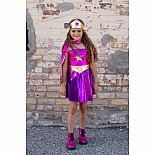 Superhero Star Dress, Cape & Headpiece