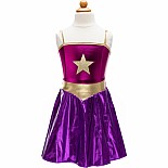 Superhero Star Dress, Cape & Headpiece