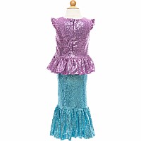 Sequins Sparkle Mermaid Top & Skirt Set (size 5-6)