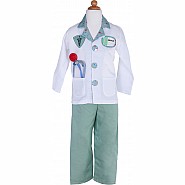 Great Pretenders Green Doctor with Accessories in Garment Bag Size 5-6