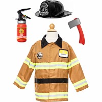 Tan Firefighter Set with Accessories, Size 5-6