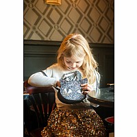 Cat's Meow Black Chunky Glitter Kitty Purse