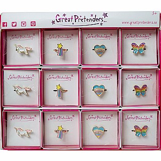 Rainbow Rings in a box (assorted)