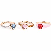 Hearts of Love Ring Set, 3pc