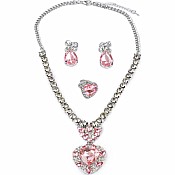 The Marilyn, Pink/Silver, 4pc Set