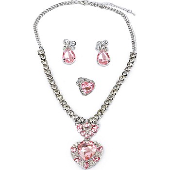 The Marilyn, Pink/Silver, 4pc Set