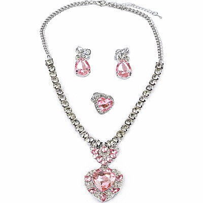 The Marilyn, Pink/Silver, 4pc Set