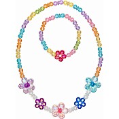 Blooming Beads Necklace  Bracelet Set
