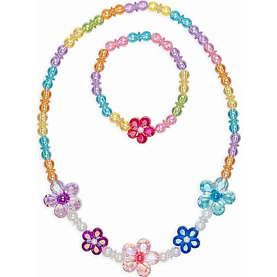 Blooming Beads Necklace  Bracelet Set