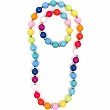 Beaded Bubblegum Necklace Bracelet Set