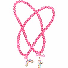 Best Friends Rainbow Unicorn Necklace Set