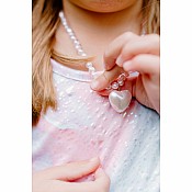 Pink Pearl Heart Necklace