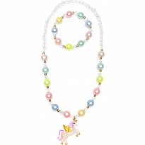 Happy-Go-Unicorn Necklace Bracelet Set