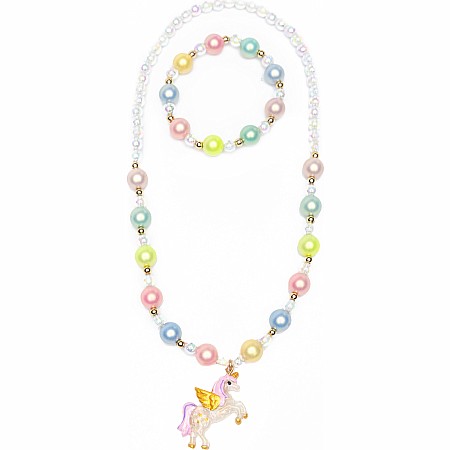 Happy-Go-Unicorn Necklace Bracelet Set