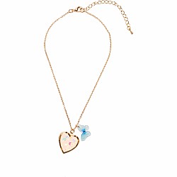 Butterfly Heart Locket Necklace