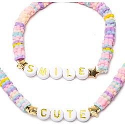 Cute Smile Necklace & Bracelet Set (2pc)