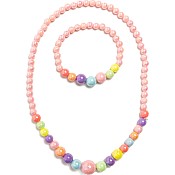 Pearly Pastel Necklace and Bracelet Set (2pc)