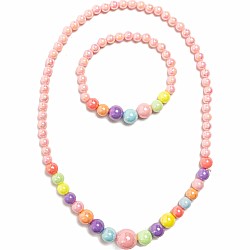 Pearly Pastel Necklace and Bracelet Set (2pc)