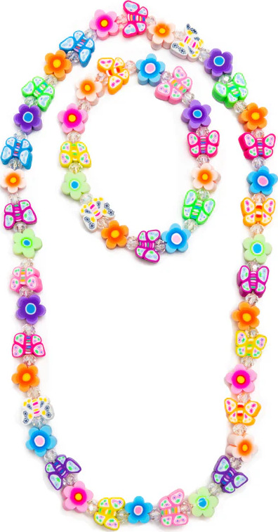 Flutter Flowers Necklace and Bracelet Set