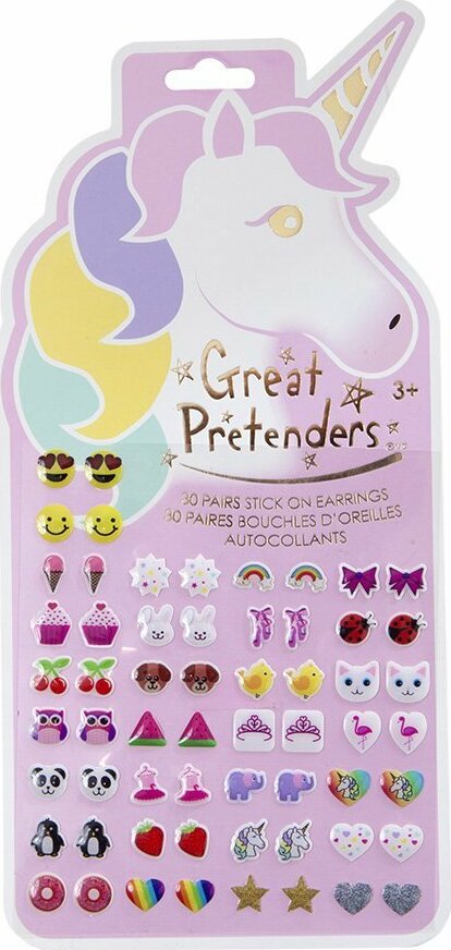 Unicorn Sticker Earrings, 30 Pairs