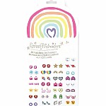 Rainbow Love Sticker Earrings, 30 pairs