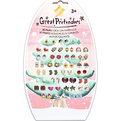 Holiday Sticker Earrings, 30 Pairs