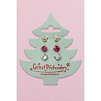 Holiday Tree Clip on Earrings (3 sets)