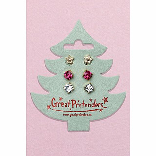 Holiday Tree Clip on Earrings (3 sets)