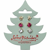 Holiday Tree Clip on Earrings (3 sets)