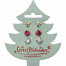 Holiday Tree Clip on Earrings (3 sets)