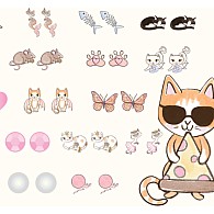 Pawsome Sticker Earrings - 30 pairs