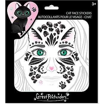 Black Cat Face Stickers