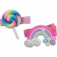 Great Pretenders Lollypop Rainbow Hairclips