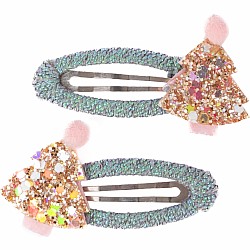 Minty Christmas Holiday Hair Clips, 2 Pcs