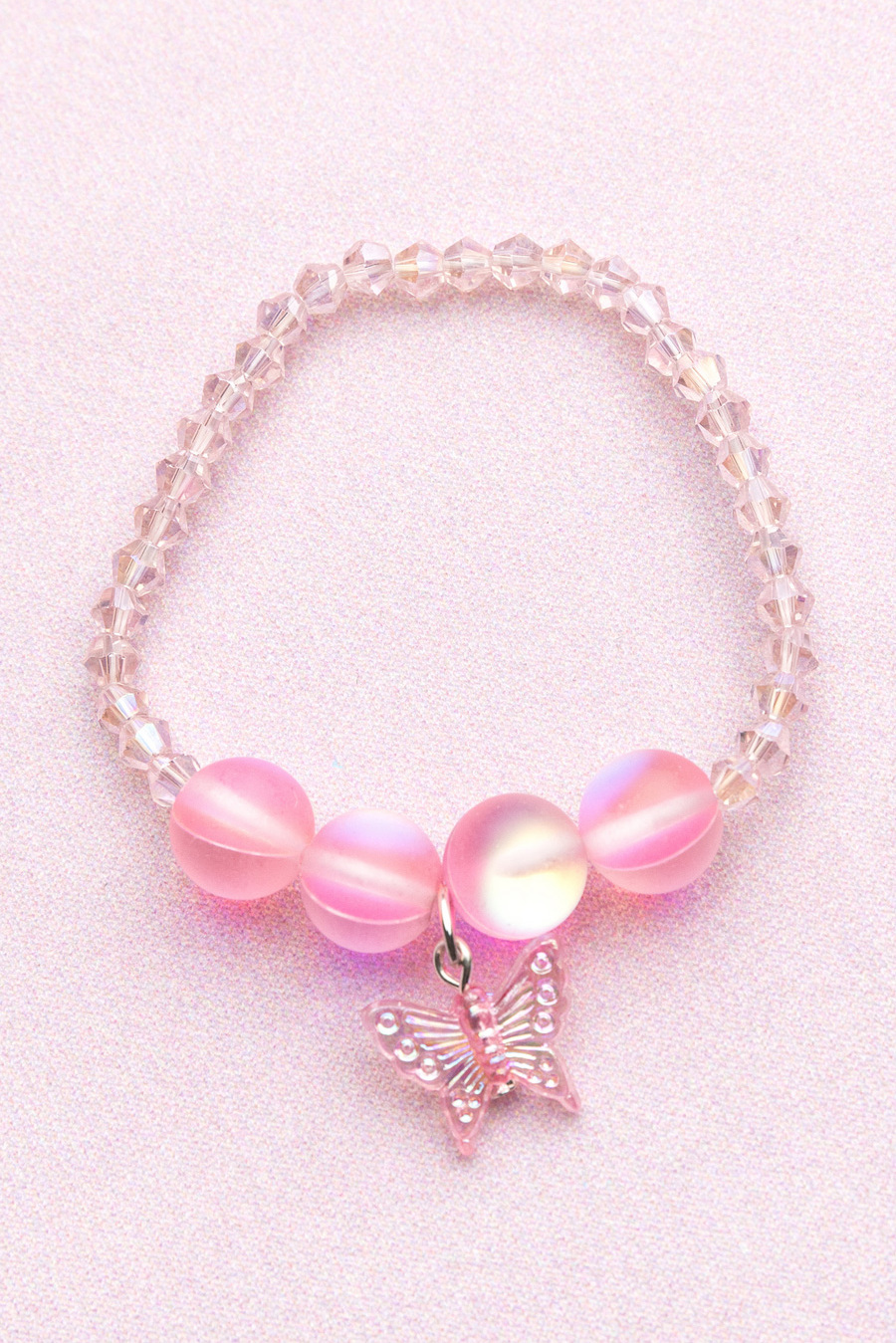 Boutique Holo Pink Crystal Bracelet