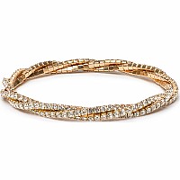 Boutique Diamante Twist Bracelet