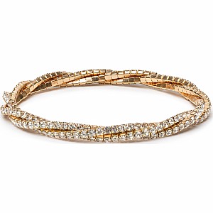 Boutique Diamante Twist Bracelet