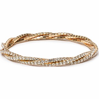 Boutique Diamante Twist Bracelet