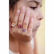 Boutique Butterfly Gem Rings