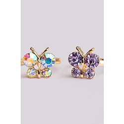 Boutique Butterfly Gem Rings