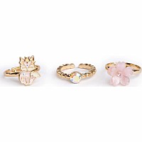 Foxy Floral Rings (3 pieces)