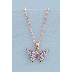 Boutique Butterfly Gem Necklace  Great Pretenders USA