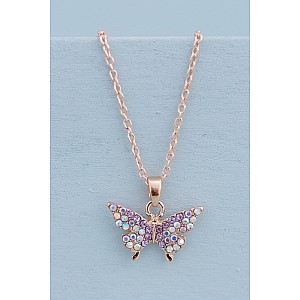 Boutique Butterfly Gem Necklace