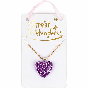 Boutique Glitter Heart Necklace (assorted)