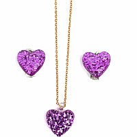 Boutique Glitter Heart Necklace (assorted)