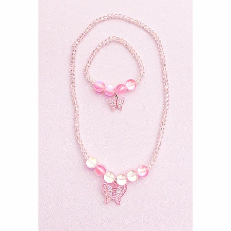 Boutique Holo Pink Crystal Necklace
