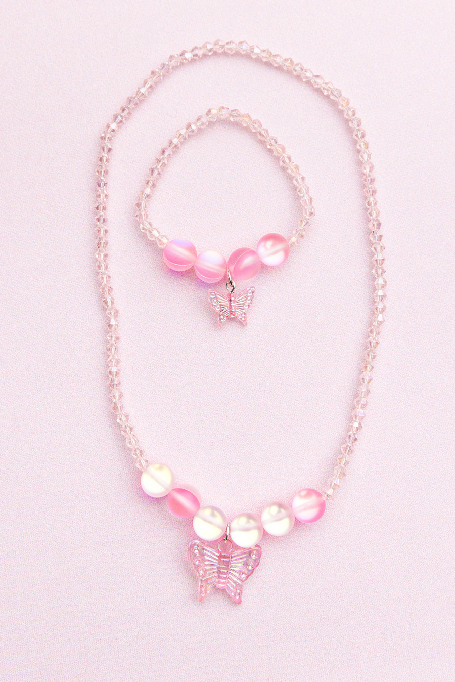 Boutique Holo Pink Crystal Necklace