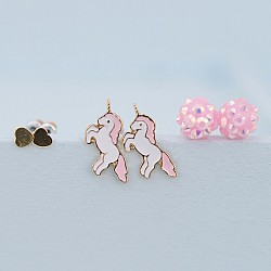 Boutique Unicorn Studded Earrings  Great Pretenders USA