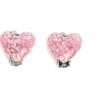 Boutique Glitter Hearts Clip On Earrings (assorted)